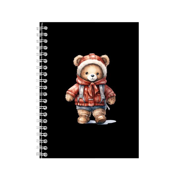 Winter A5 Notebook Spiral Lined Teddy Bear Lovers Graphic Notepad Gift 189