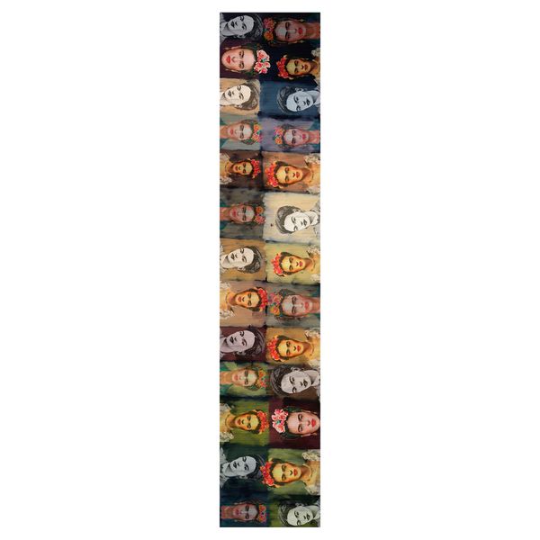 Painted Frida Kahlo On Driftwood Table Runner