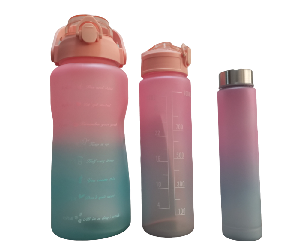 3 In 1 Motivational Water Bottles 