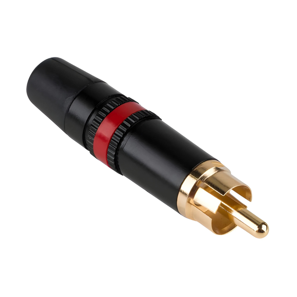 Neutrik Rean NYS373-2 RCA Plug Connector - Red, Nickel-Plated