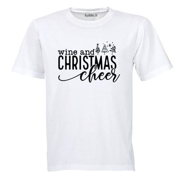 Wine and Christmas Cheer - Adults - T-Shirt