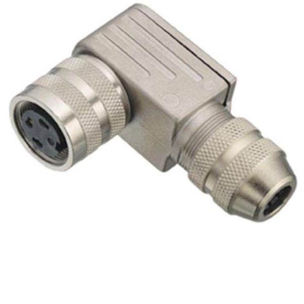 99-5630-75-12 M16 12-Pole Right-Angle Female Cable Connector IP67, Shielded