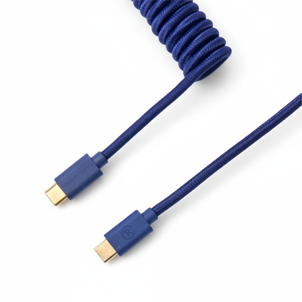Keychron Coiled Nylon USB-A to USB Type-C Cable - Blue
