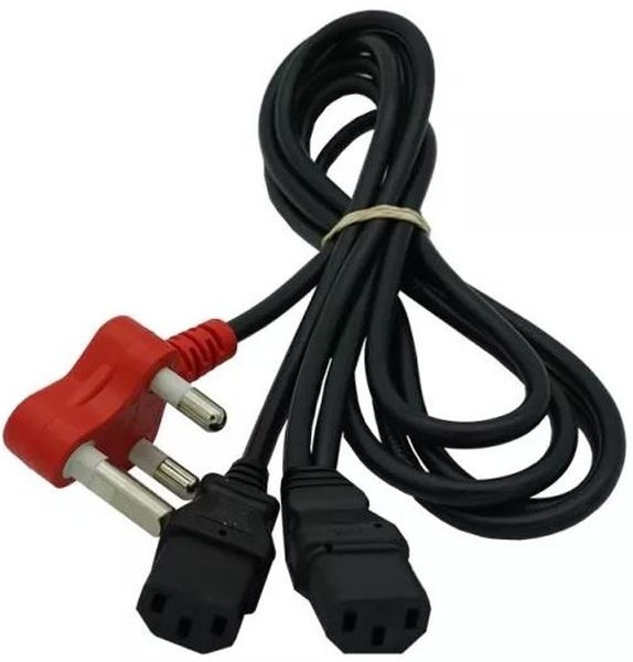 SlingTech South African 3-Pronged Plug To Dual IEC C13 Kettle Plug - 1.8m