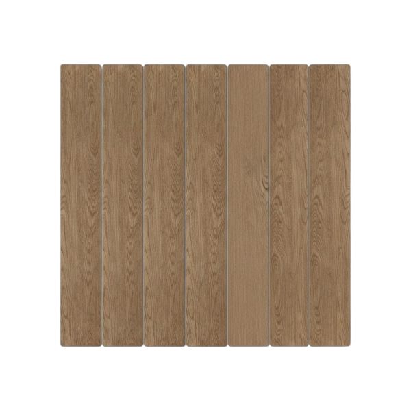 7 Piece - Warm Rustic Oak Peel-and-Stick Vinyl Flooring Plank - Brown