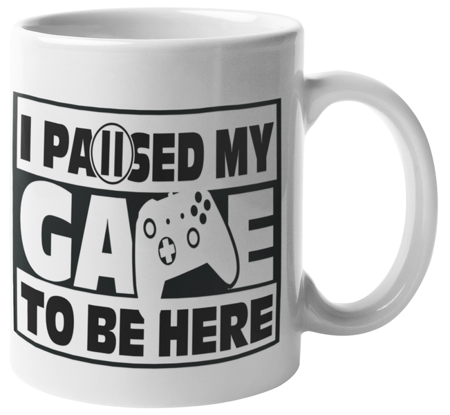 Mugmania - I paused my Game to be Here xbox Border Coffee Mug