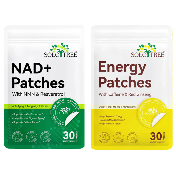 SoloTree Energy &amp; Endurance Duo Bundle Pack - Energy + NAD+ - Patches