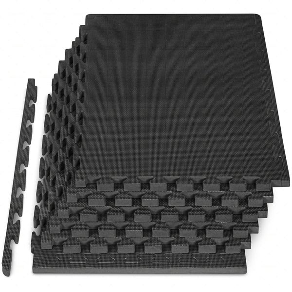 18 Tiles Gym Floor Mat, EVA Foam Puzzle Gym Mat, Interlocking Floor Tiles
