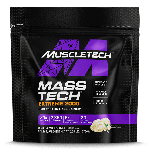 MuscleTech Mass Tech Extreme 2000 Vanilla Milkshake - 2.72kg