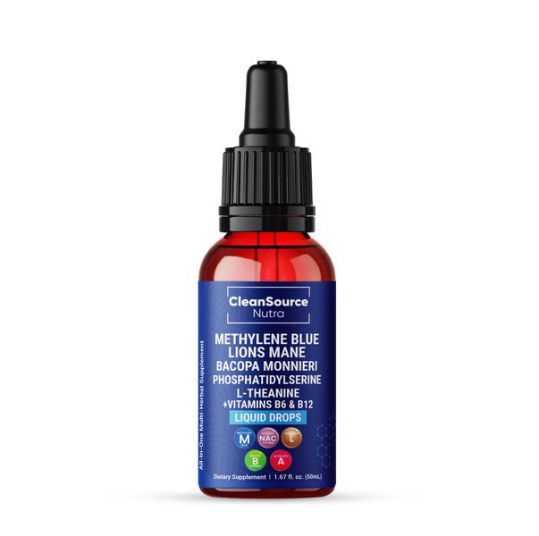 Methylene Blue, Lions Mane, Bacopa Monnieri &amp; Nootropic Blend Liquid Drops