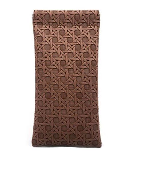 Portable Waterproof Soft PU leather Eyeglass Case - Chestnut Brown