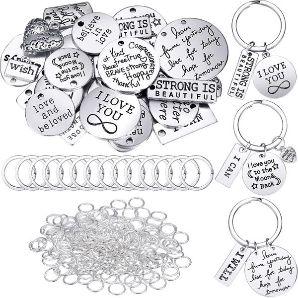 29Pc Inspirational Motivational Keychains Charms Pendant Keychains