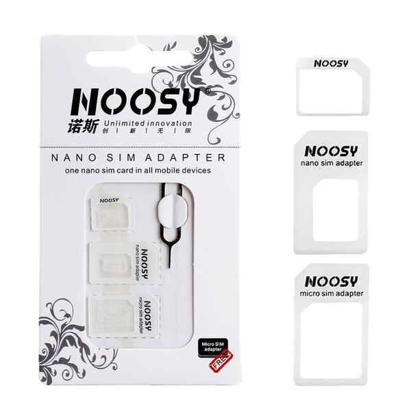 3-in-1 Nano SIM Adapter: Converts to Micro/Standard SIM with tray holder