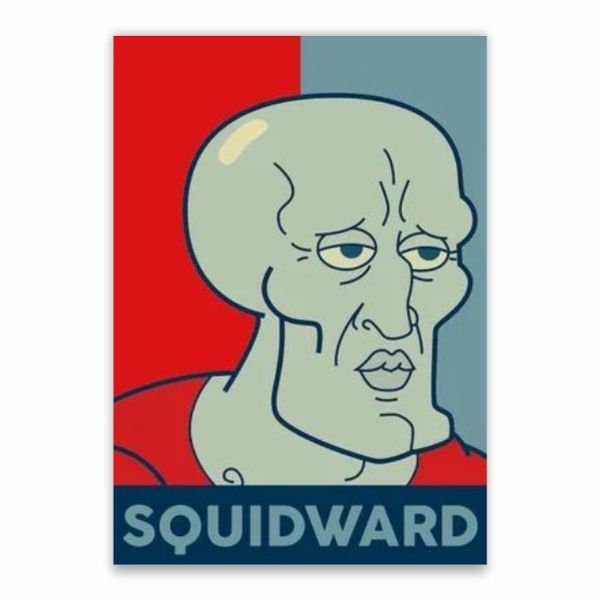 Squidward Hot Pop Art Poster - A1