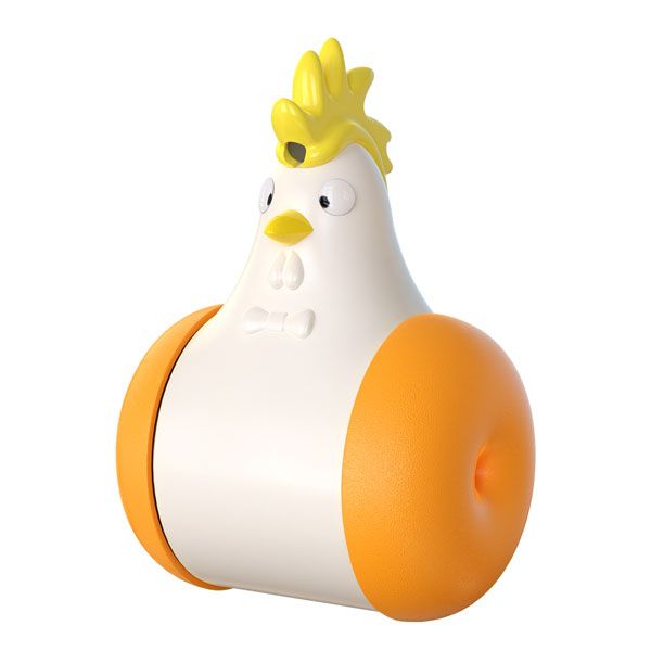 Electronic Chicken Cat Toy with Lazer - Orange