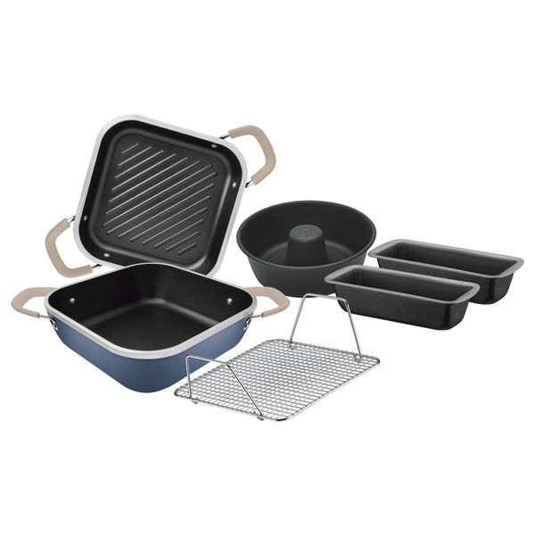 Tramontina 6piece Lyon Forged Aluminum Cookware with Non-stick Coating