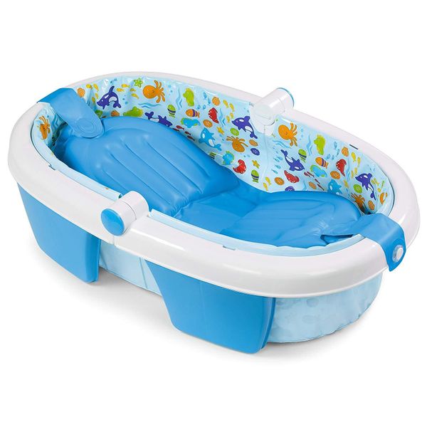 Totland Infant Fold Away Baby Bath - Blue