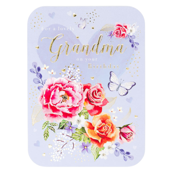 Birthday Card - "For a lovely Grandma