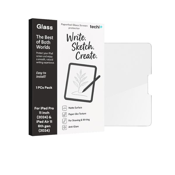 Paper-like Glass Screen Protector Compatible with Apple iPad Pro 11" (2024)