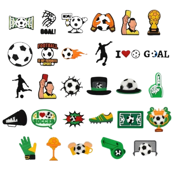 Football Shoe Charms - 29 Piece Pack