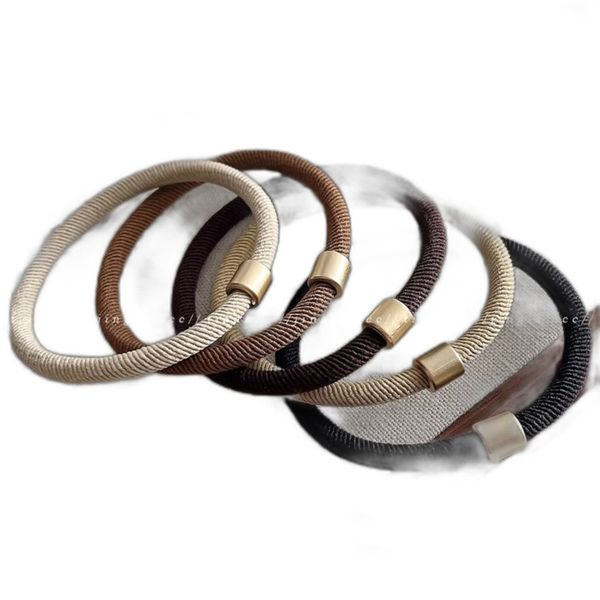 Classy Adult Women's Leather-Style Headband with Rubber Band