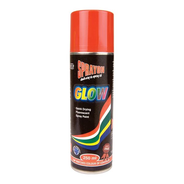Bulk Pack x 3 Sprayon Spray Paint 300ml Glow Red
