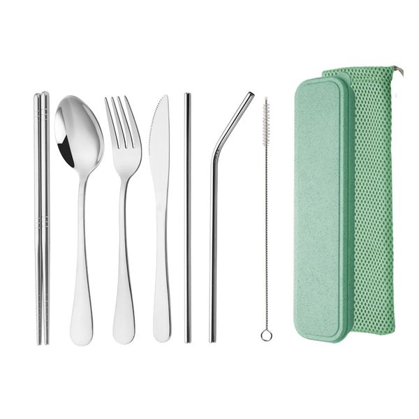 Green Fork and Knife Traveling Set (FKS-001-GR)