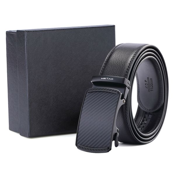 Men's Genuine Leather Belts Adjustable 95-110cm for Men with Gift Box