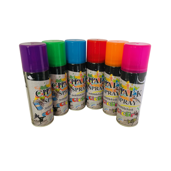 Kids Spray Chalk Cans Set (6 Colours) 80g 