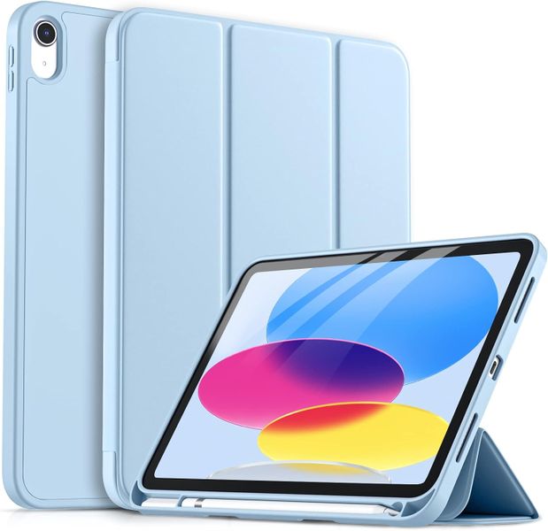 Flip Cover compatible with iPad 10.9-inch (10th Gen) - Light Blue Shockproof Protective