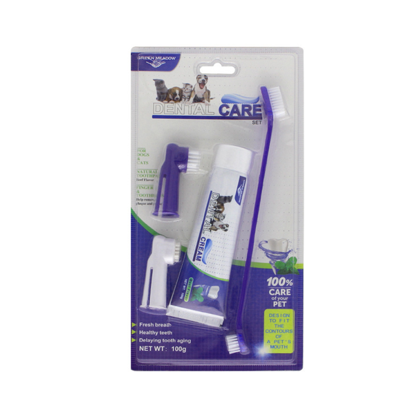 Pet Dental Care Toothpaste Toothbrush Teeth Cleaning &amp; Fresh Breath Kit