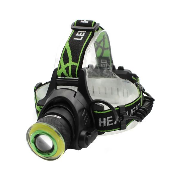 LED Headlamp USB Rechargeable Headlight Torch with Telescopic Zoom