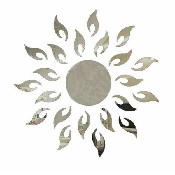 Decor Mirror Wall Sticker Sunflower Set Of 3 - 50cm