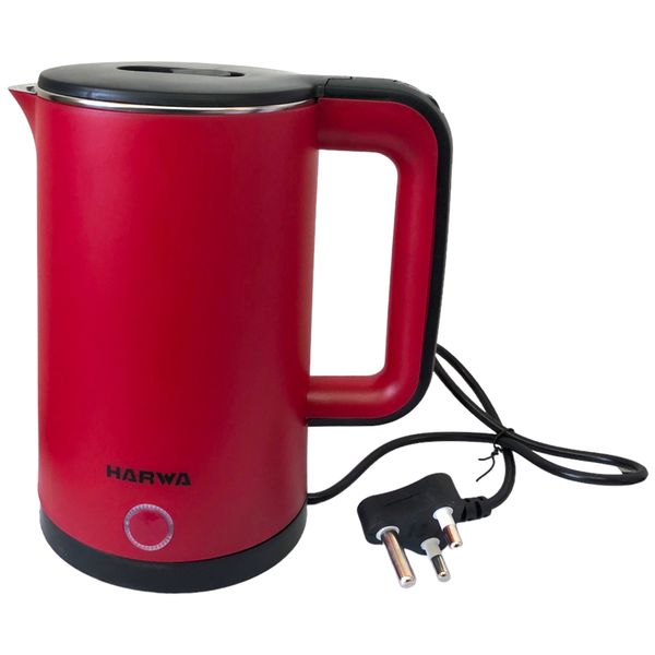 Harwa Cordless Electric Kettle Large Capacity BPA Free Interior 2.3L - Red