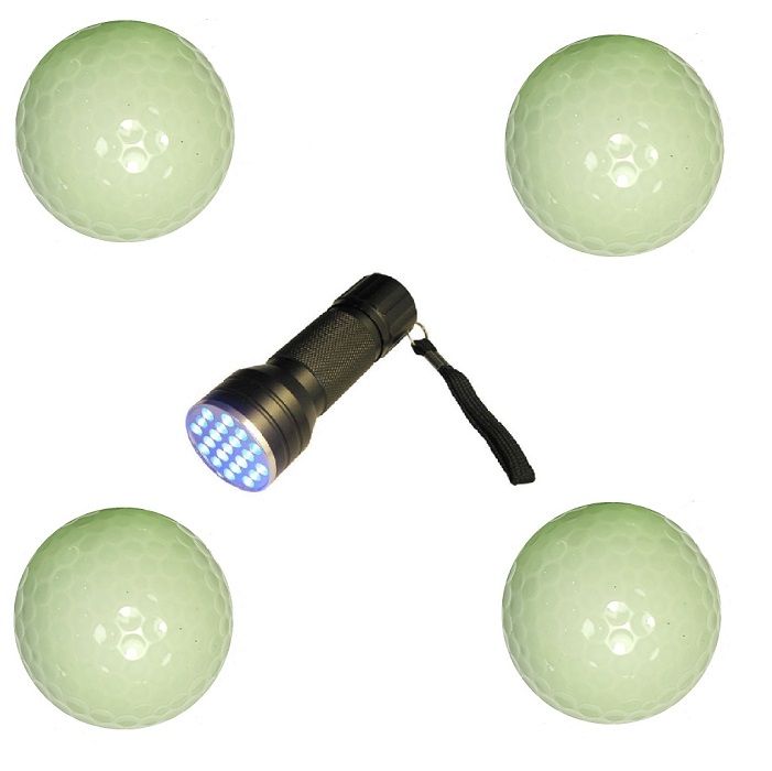 Fluorescent Night Golf Ball With UV Flashlight Shop Today. Get it