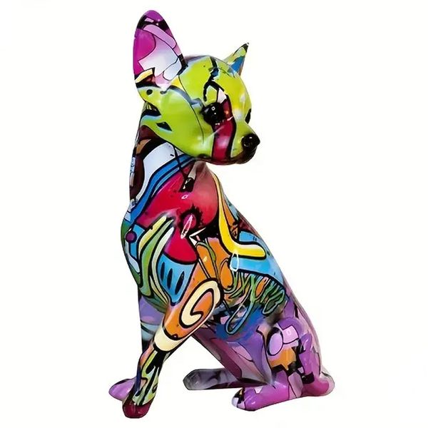 Chihuahua Resin Ornament - Graffiti - (16x14x25cm)