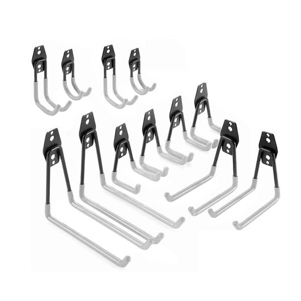 12-Piece Heavy Duty Garage Hooks Wall Mounted Garage Storage Hooks