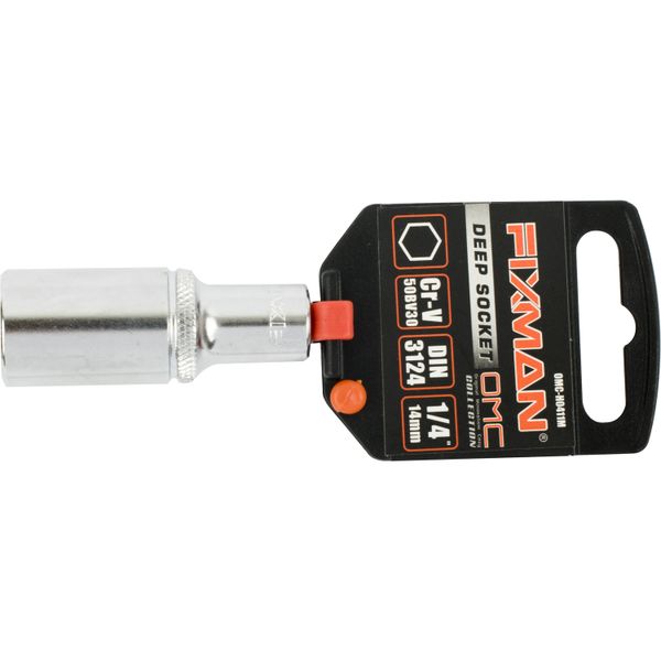 Fixman - Deep Socket - 1/4 Inch Drive - 14mm - 10 Pack