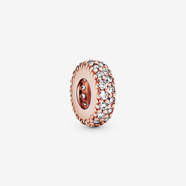 Rose Gold Pave Eternity Spacer Charm
