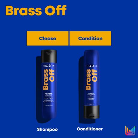 Matrix Brass Off Blue Shampoo, Refreshes & Neutralizes Brassy