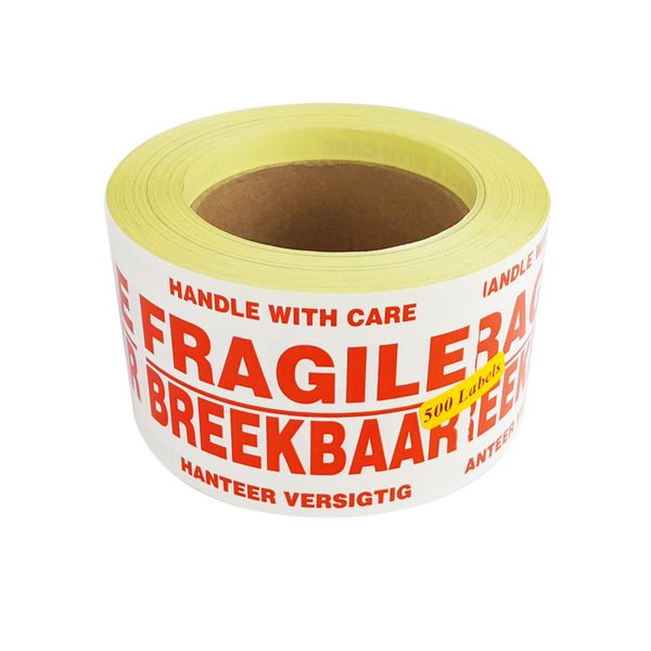 Alberton Labels - Large Fragile Labels - 500 Label Roll