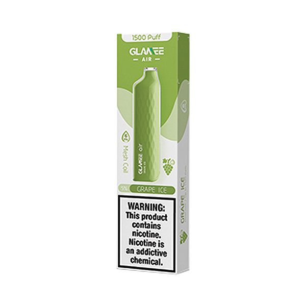 Glamee Air 1500puffs Disposable Vape 50mg - Grape Ice - Single