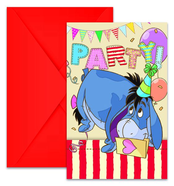 Winnie Alphabet Invitations &amp; Envelopes