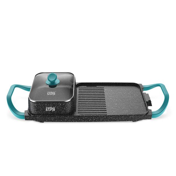 Winning Star ST-9814 2-in-1 Electric Grill &amp; Hot Pot - Non-Stick Cooker