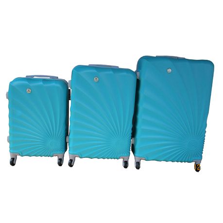 3 Piece Spiral Travel Luggage Bag Set Apple Green Shop Today