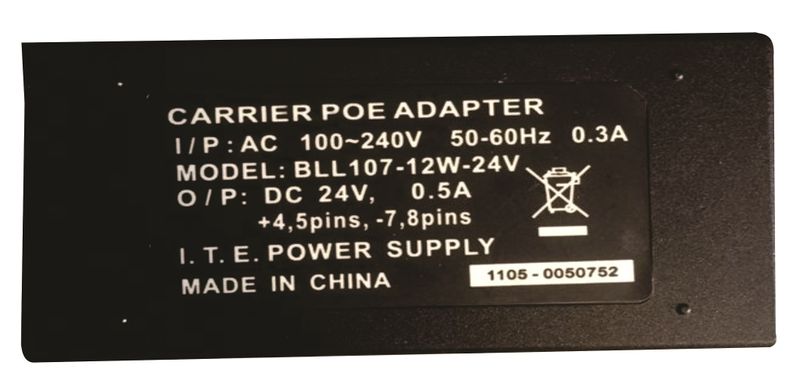 Grounded Powerover Ethernet Injector 24V