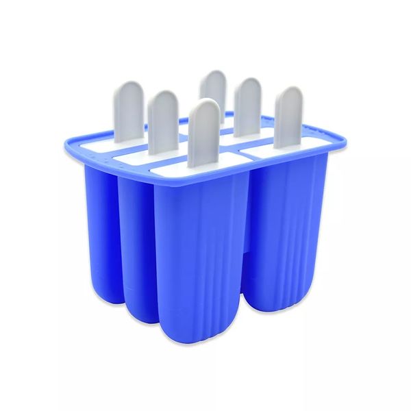 Silicone Ice Cream Ice Lolly Popsicle Mold - 6 With Stick