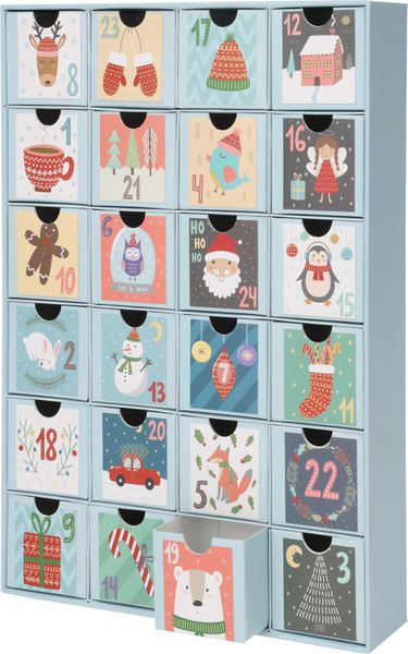 Christmas Theme Advent Calender, Size: 25.7X6.4X38.3CM