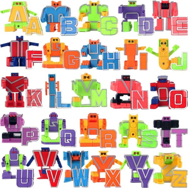 Alphabet Transforming ABC Letters Robots - 26 Piece Alphabets Learning Toys