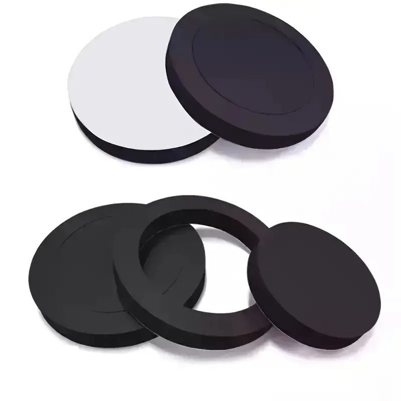 4-Piece 6.5" Car Speaker Foam Rings - Black Sound Insulation Trim